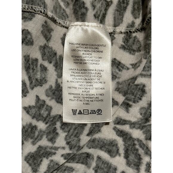 Maeve Anthropologie "Catie" Top In Olive and White Print Women 1X Flutter Sleeve - Picture 7 of 8